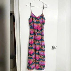 Marie Sixtine Boho Desert Print Dress With Front Slit Like New